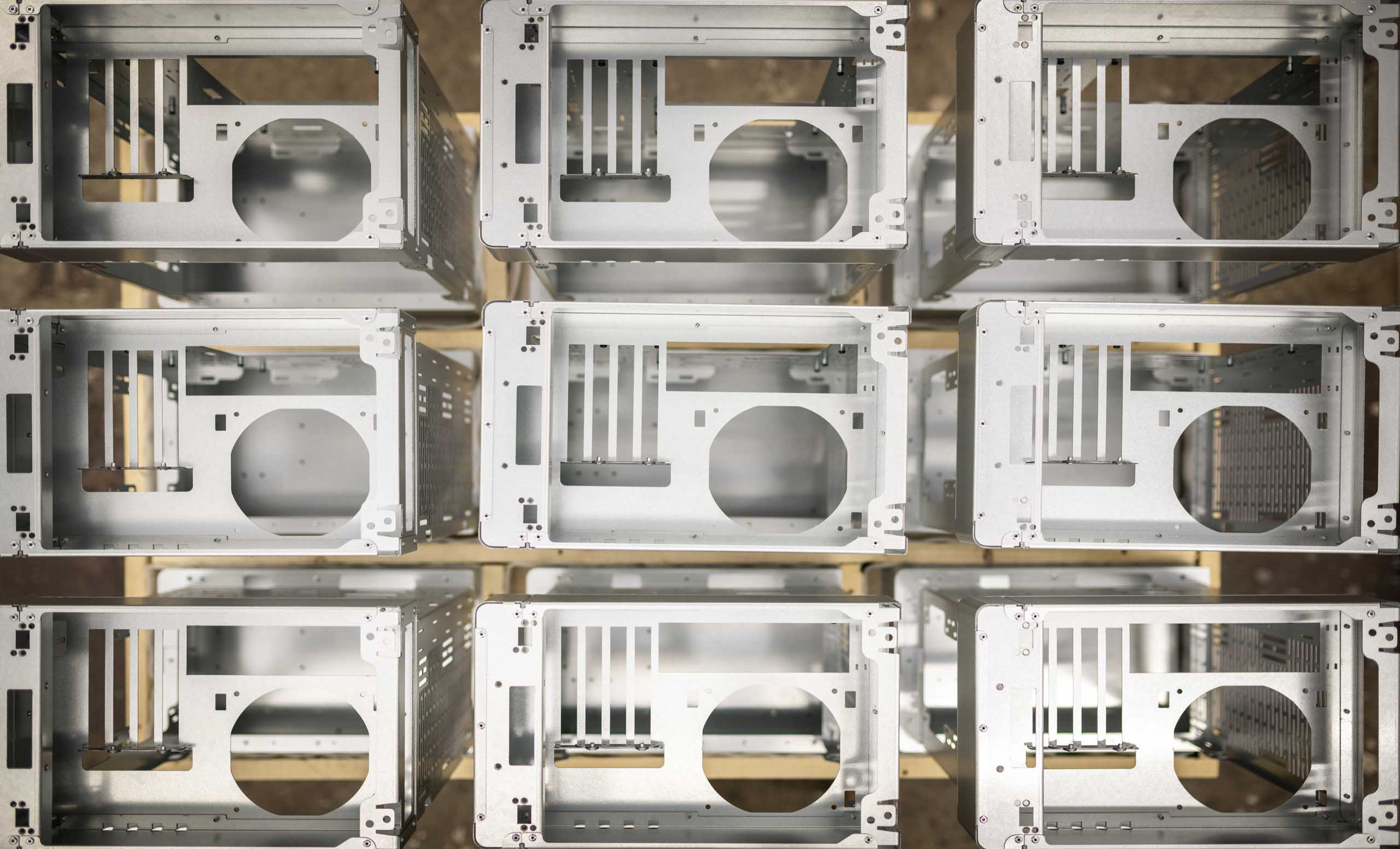 unpainted cubeor matx cases ready to be shipped